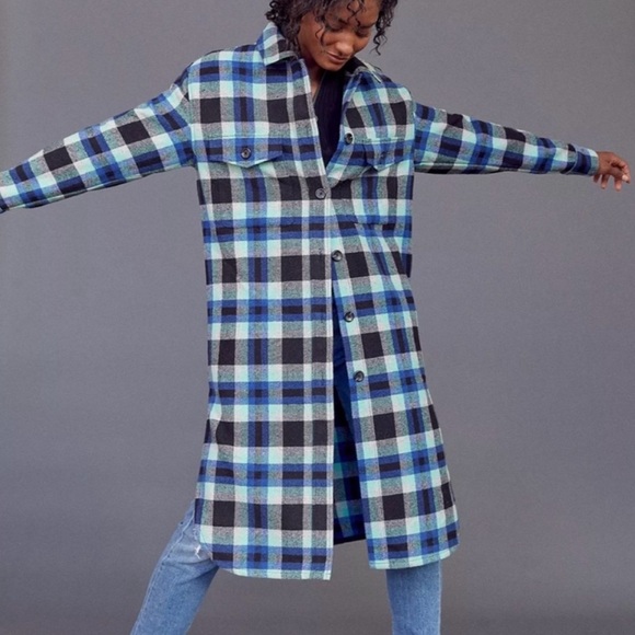 Sanctuary x Anthropologie Cora Plaid Shacket - Picture 2 of 7